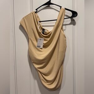 H&M One-Shoulder Dress in Cream